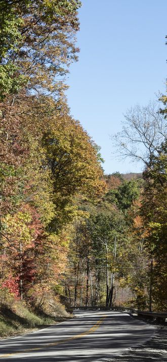 Fall scene along U.S. Highway 60 in Fayette County, West Virginia