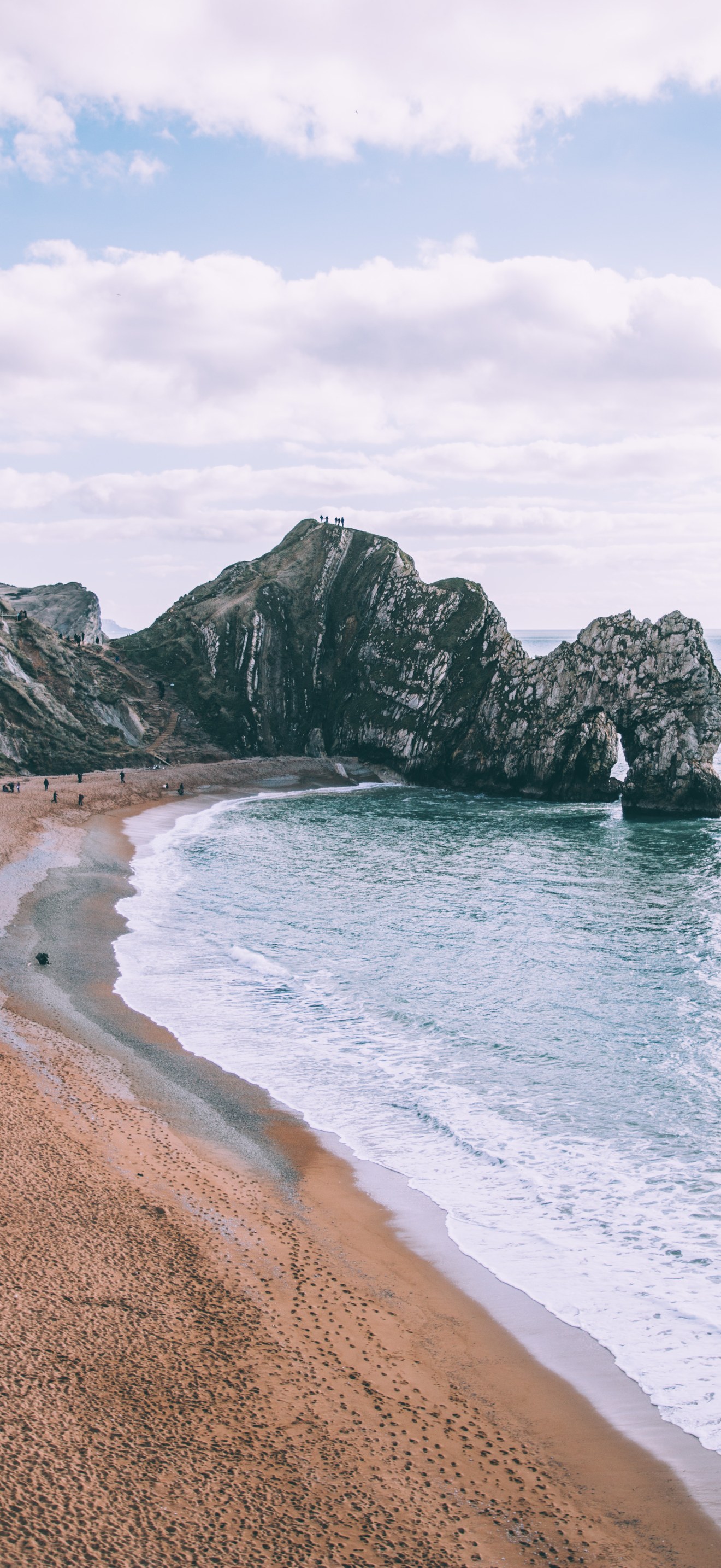 Cliffs on sand beach
