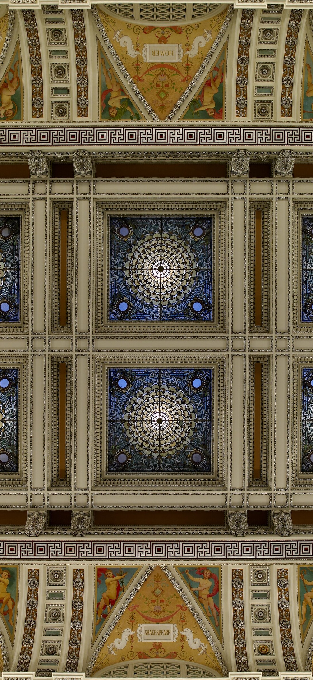 Great Hall. View of ceiling and cove 02000a