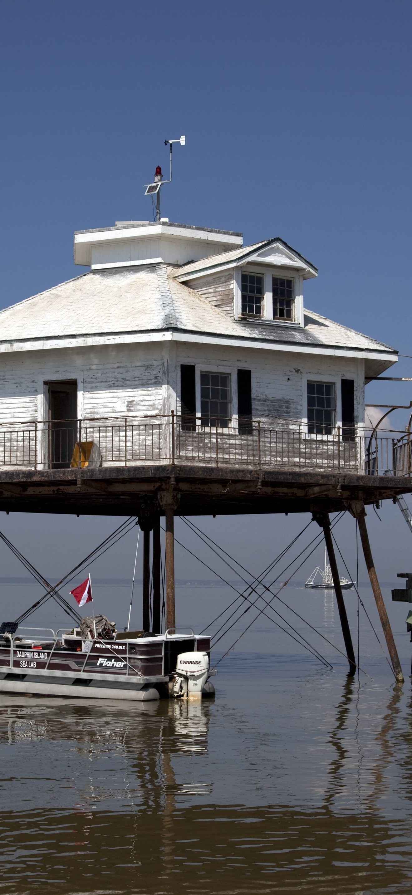 Middle Bay or Mobile Bay Lighthouse, Mobile Bay, Alabama
