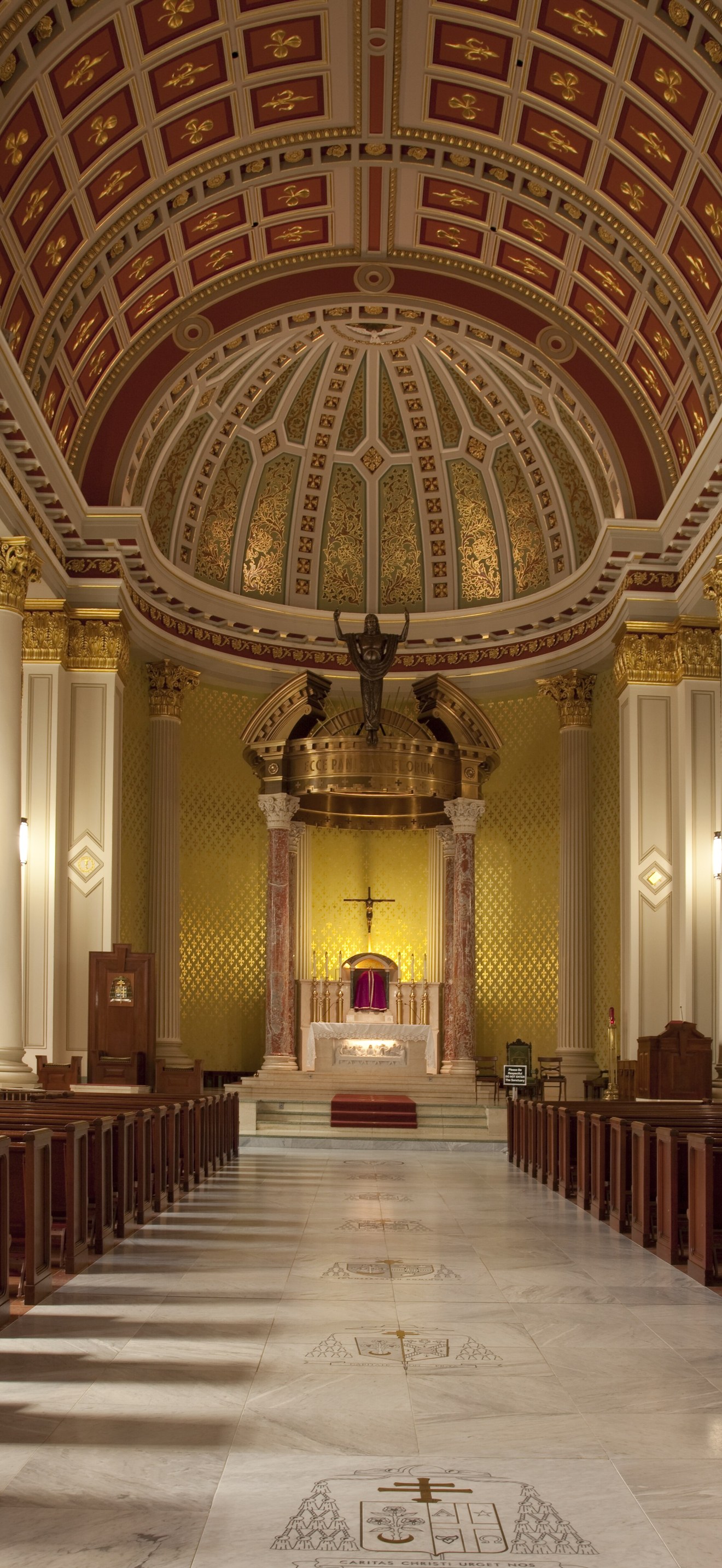Architectural detail, interior, Cathedral of the Immaculate Conception, Mobile, Alabama