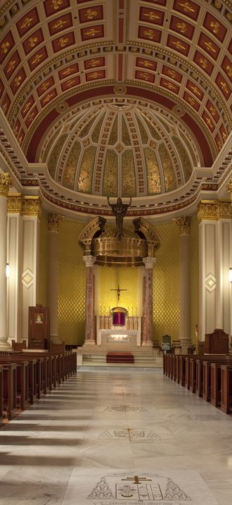 Architectural detail, interior, Cathedral of the Immaculate Conception, Mobile, Alabama