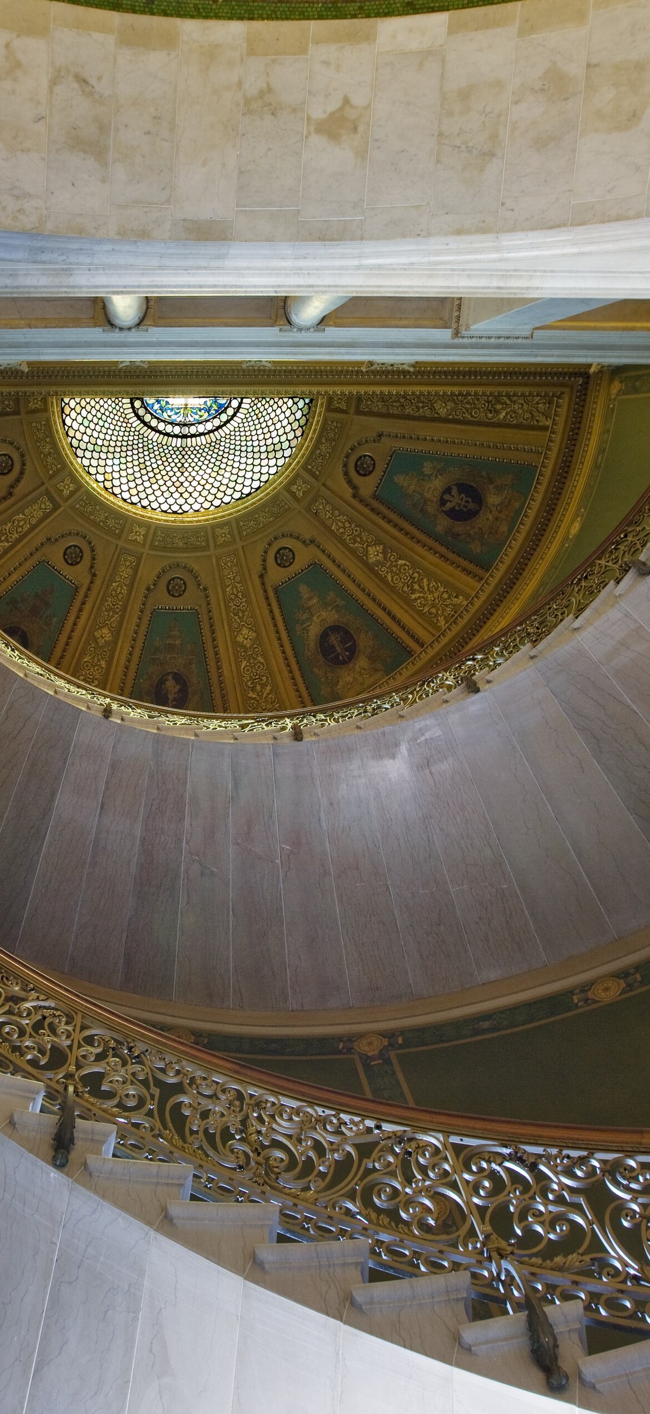 Monumental stair, Birch Bayh Federal Building, Indianapolis, Indiana