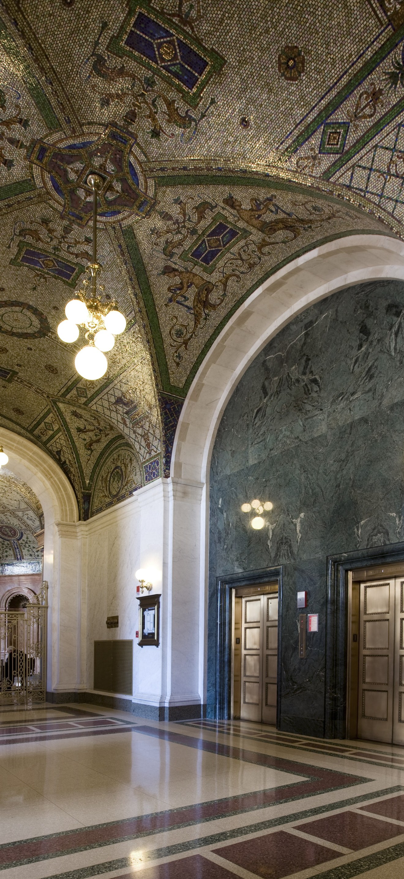 Elevator lobby, Birch Bayh Federal Building, Indianapolis, Indiana