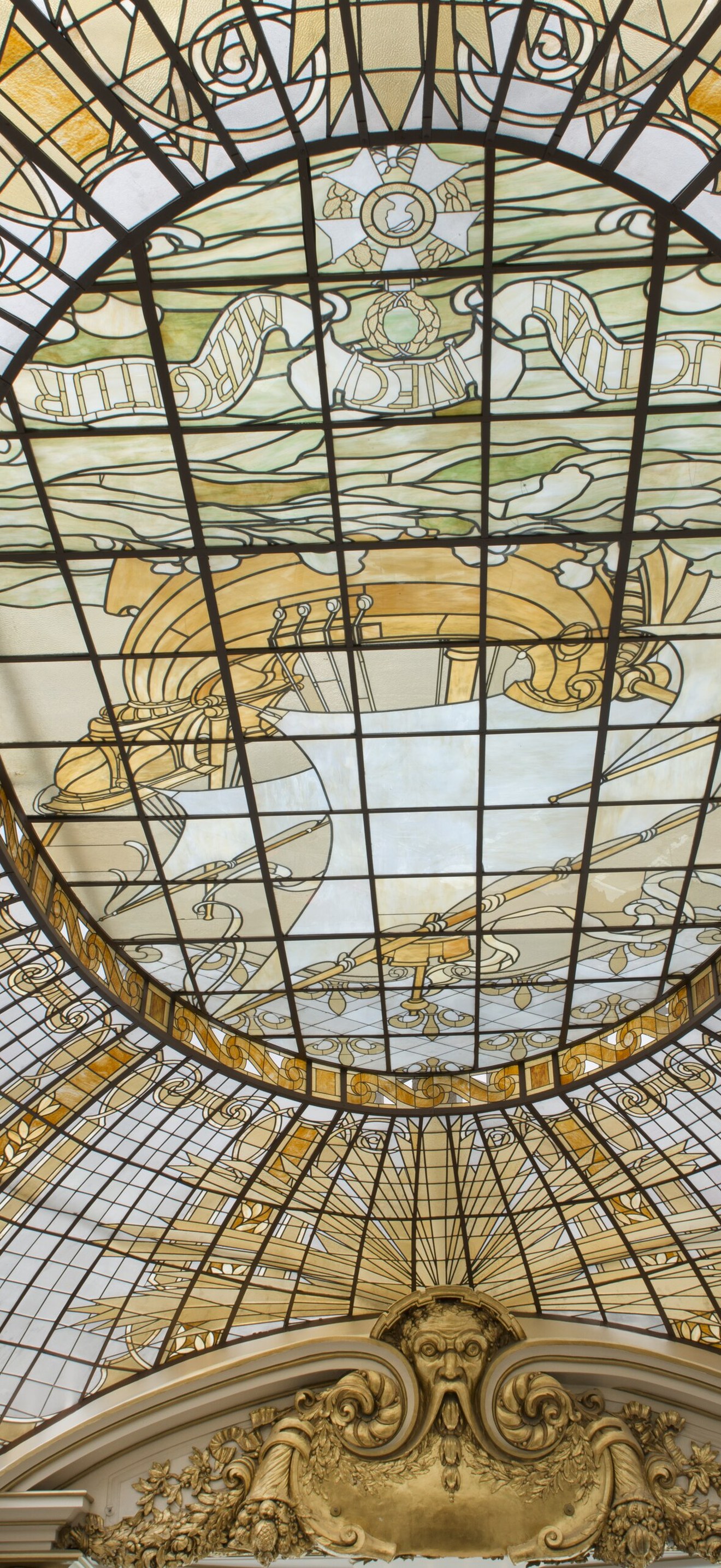 Stained glass in Neiman Marcus store, San Francisco, California
