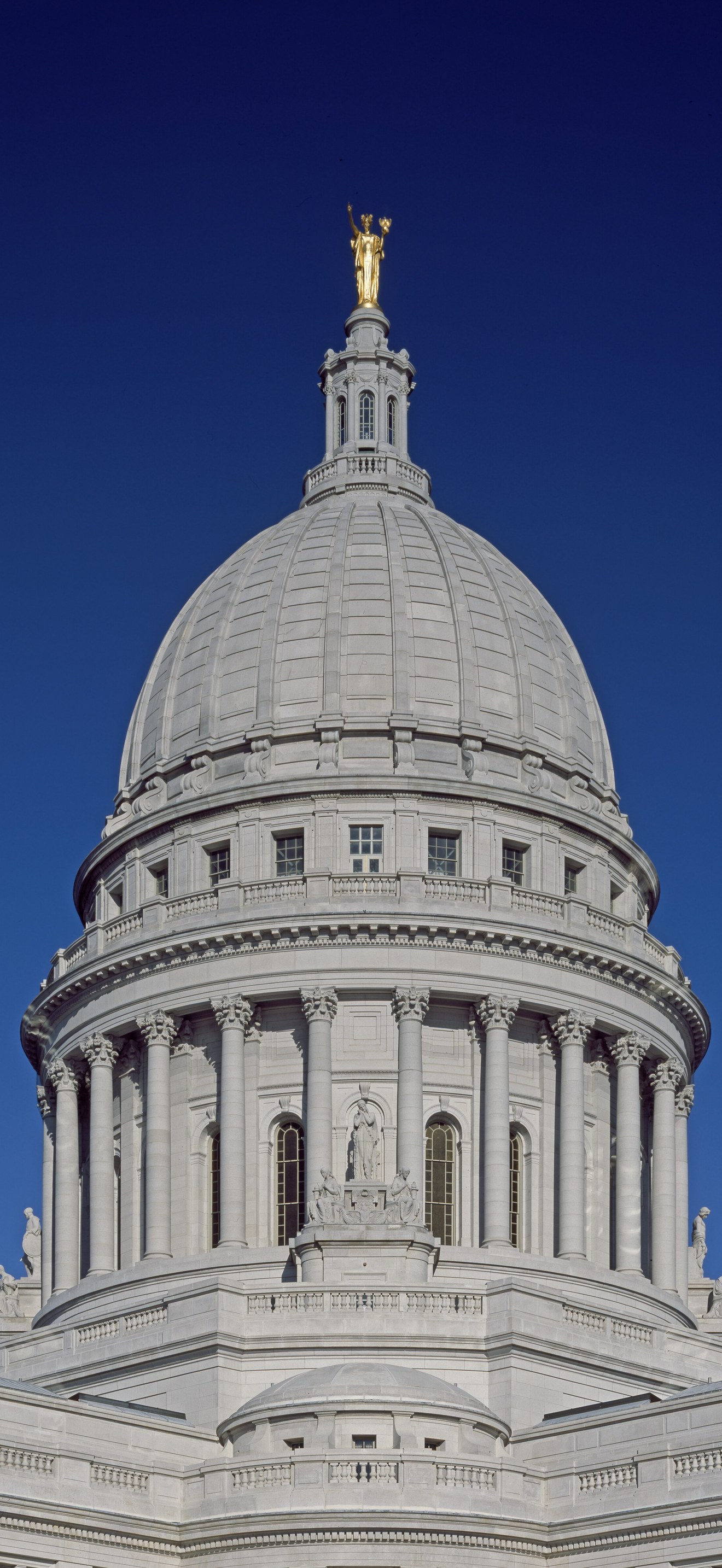 The state capitol dome, Madison, Wisconsin