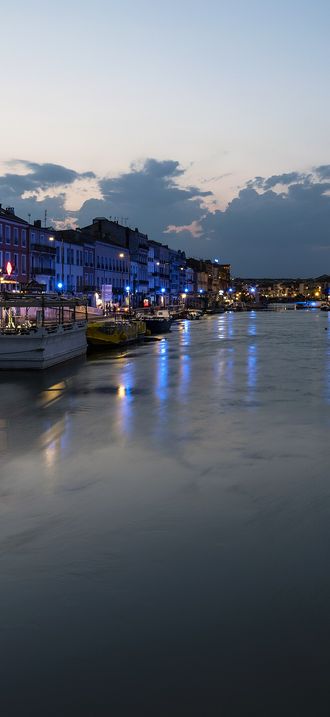 Canal of Sète at dusk cf01