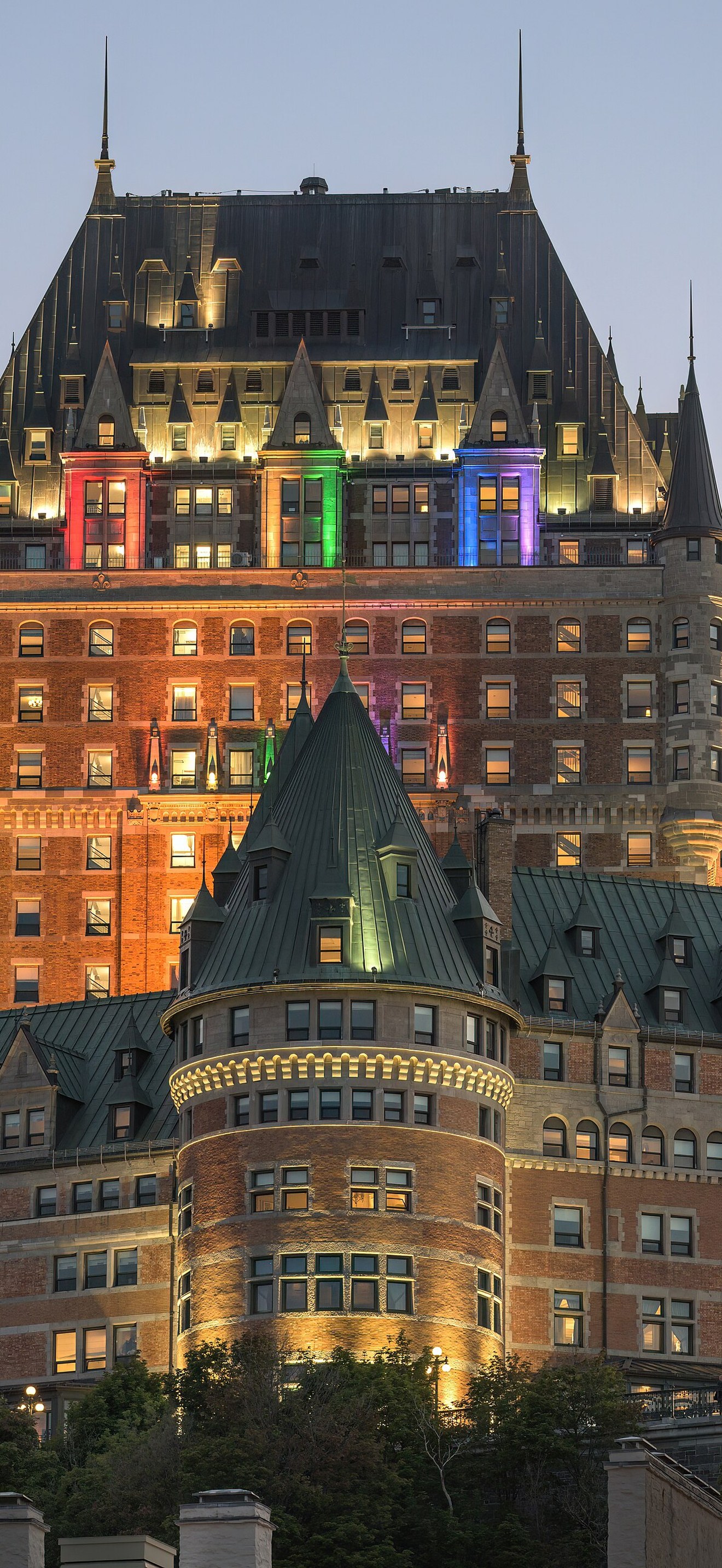 Chateau Frontenac at dusk in Quebec City