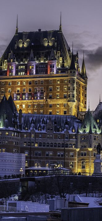 Château Frontenac at night, Quebec City (00123 23)