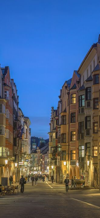 Herzog-Friedrich-Straße in Innsbruck's Historic Old Town, Austria