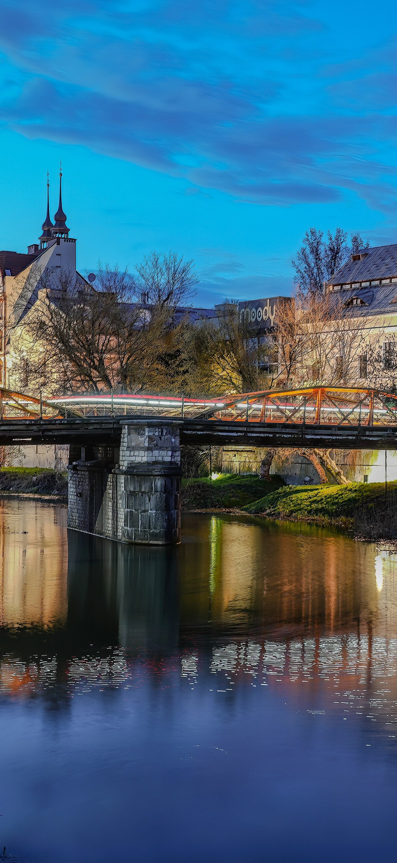Bridge on Zamkowa Street over the Młynówka Canal, Opole, Poland, March 2024, KP