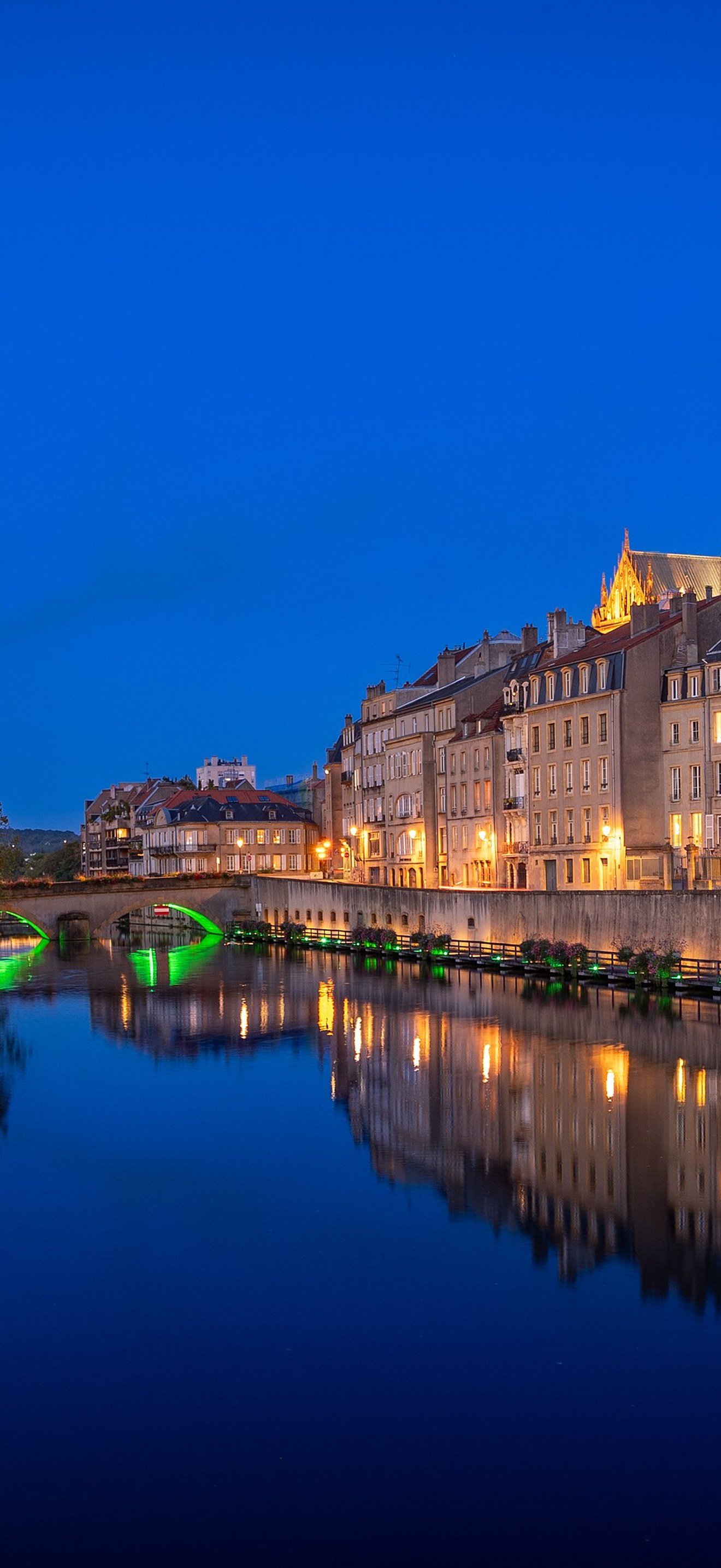 Metz by Night - A View from the Moselle