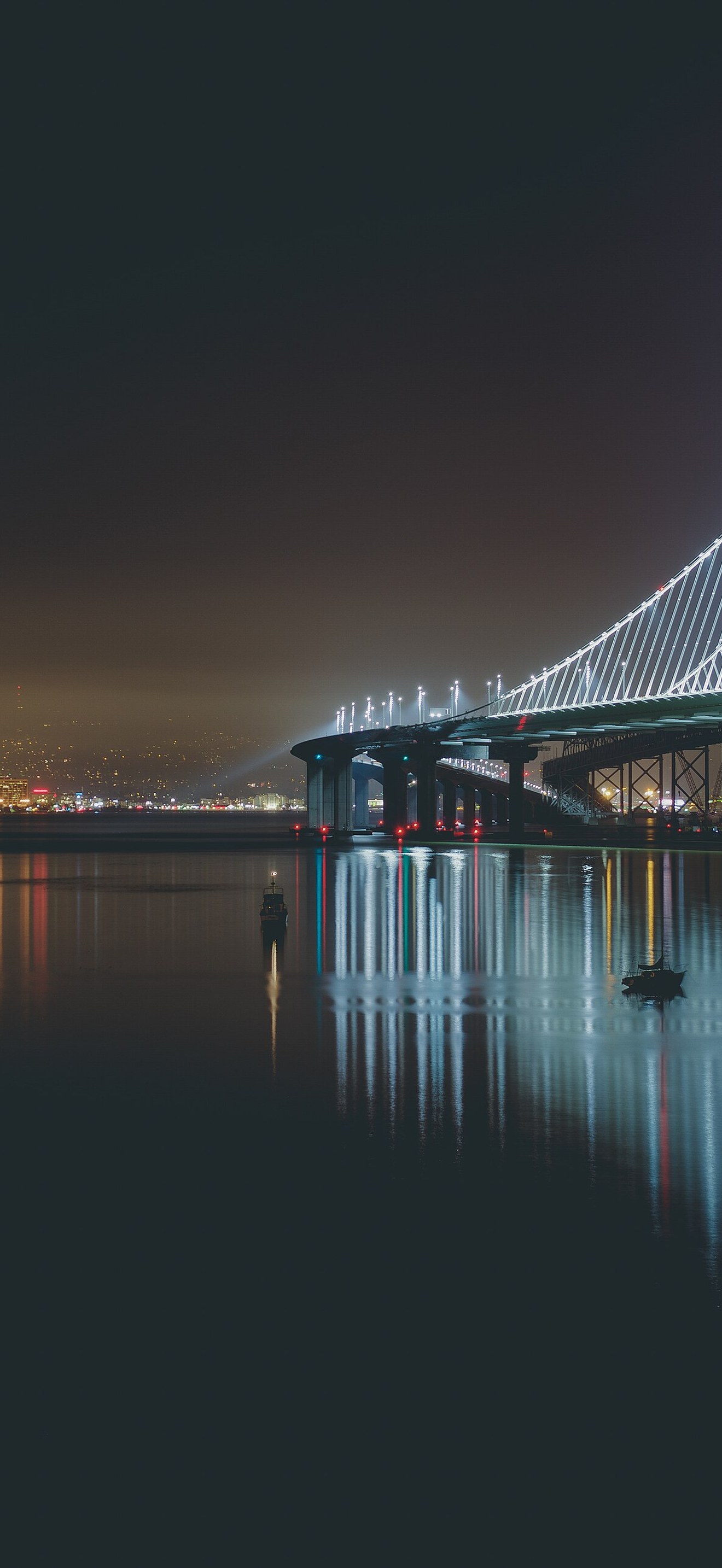 Bay Bridge at night (Unsplash)