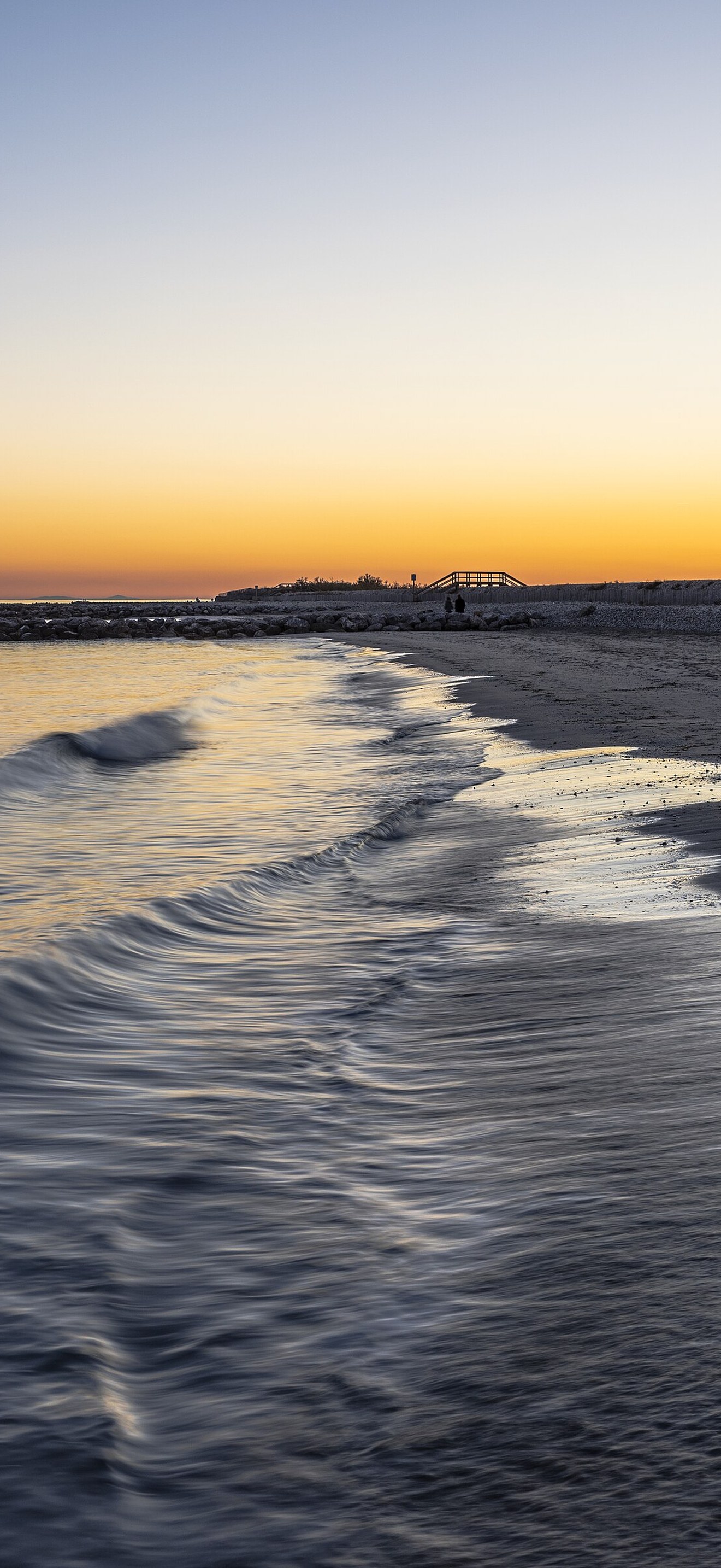 Sunset on the Aresquiers beach