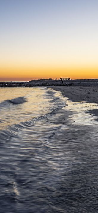 Sunset on the Aresquiers beach