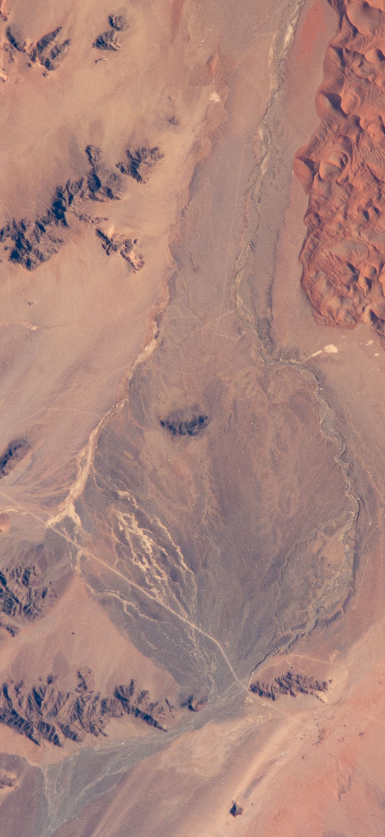 A portion of the hot, arid Namib Desert near the Atlantic coast