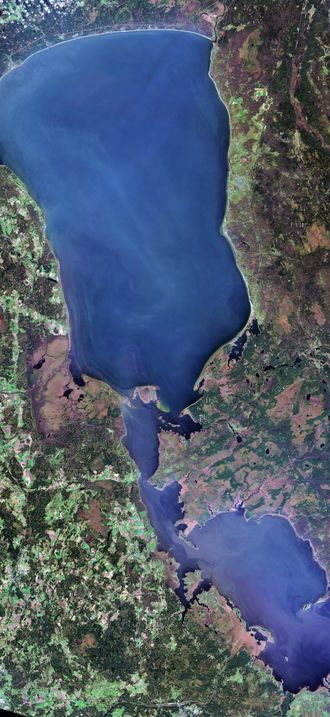 Lake Peipus, LandSat-8, 2016-10-20