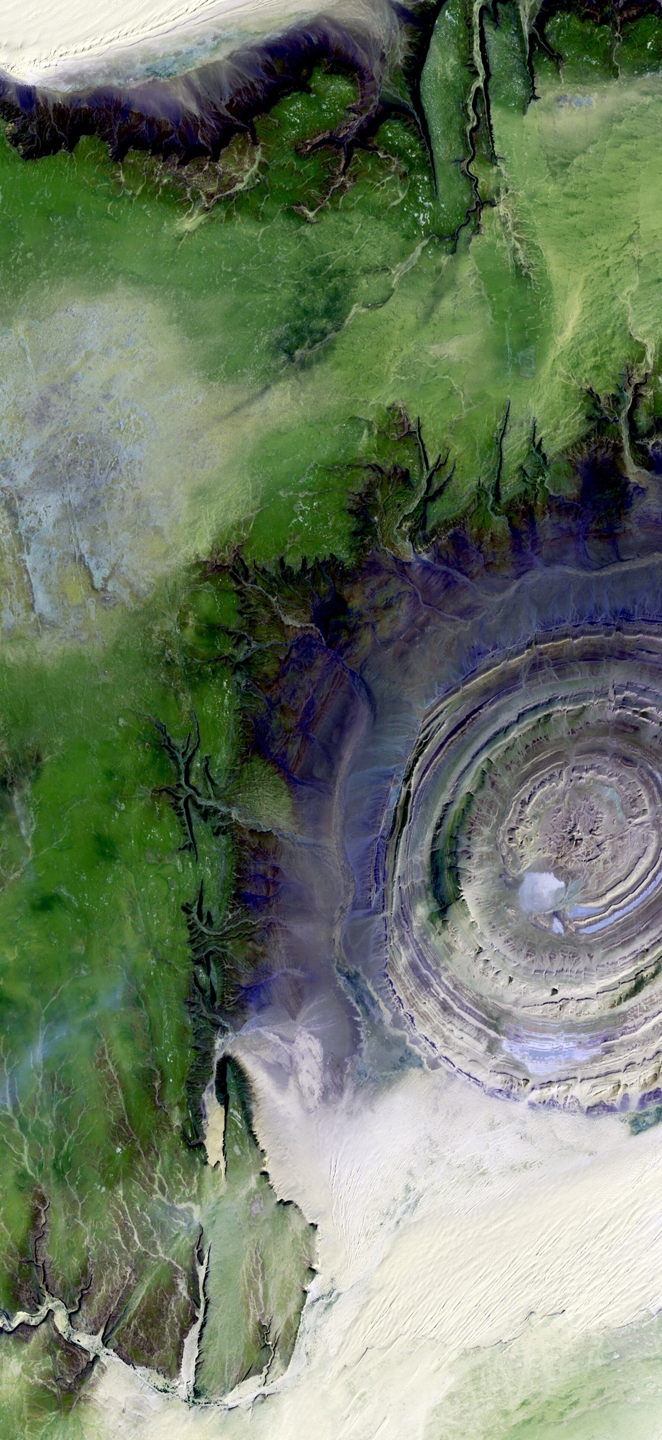 Richat Structure by Landsat 7