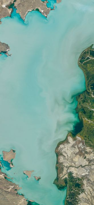 Lake Balkhash by Landsat 8