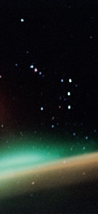 Aurora over Earth limb