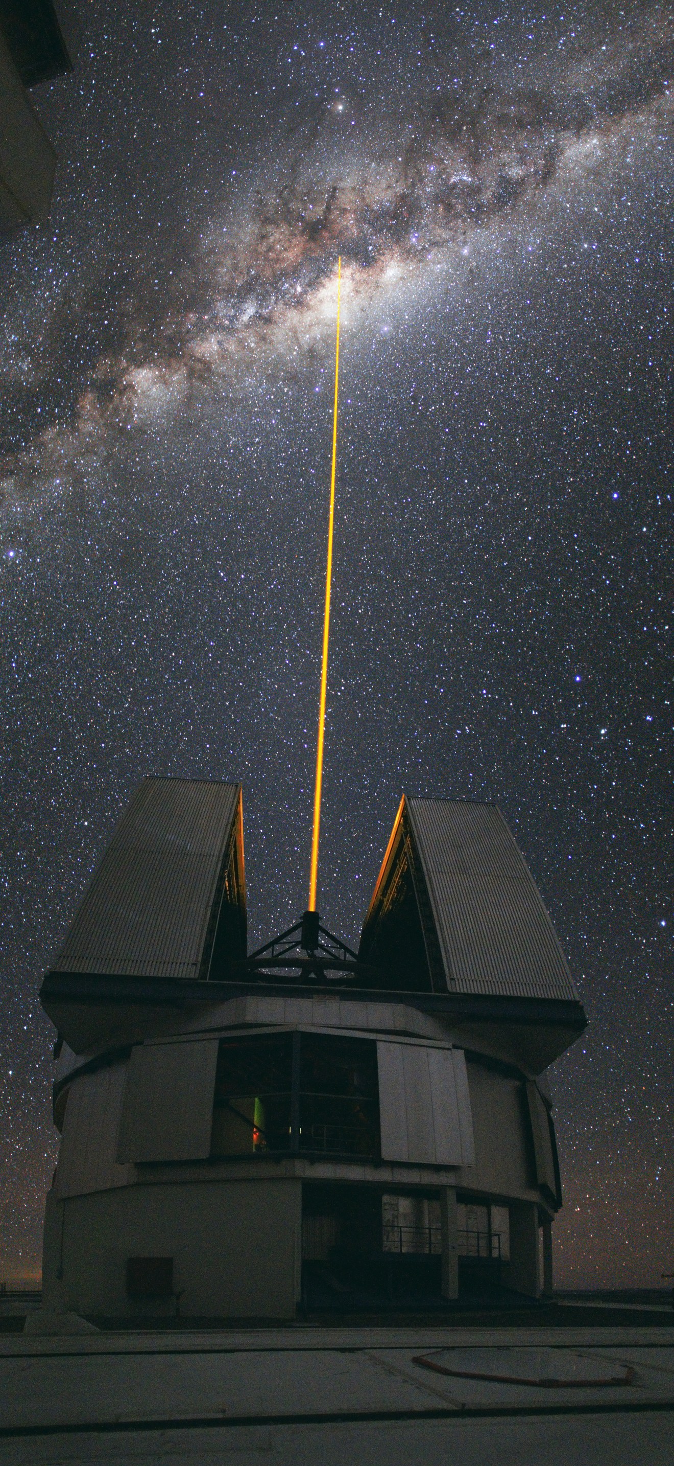 A laser beam towards the Milky Way's centre*
