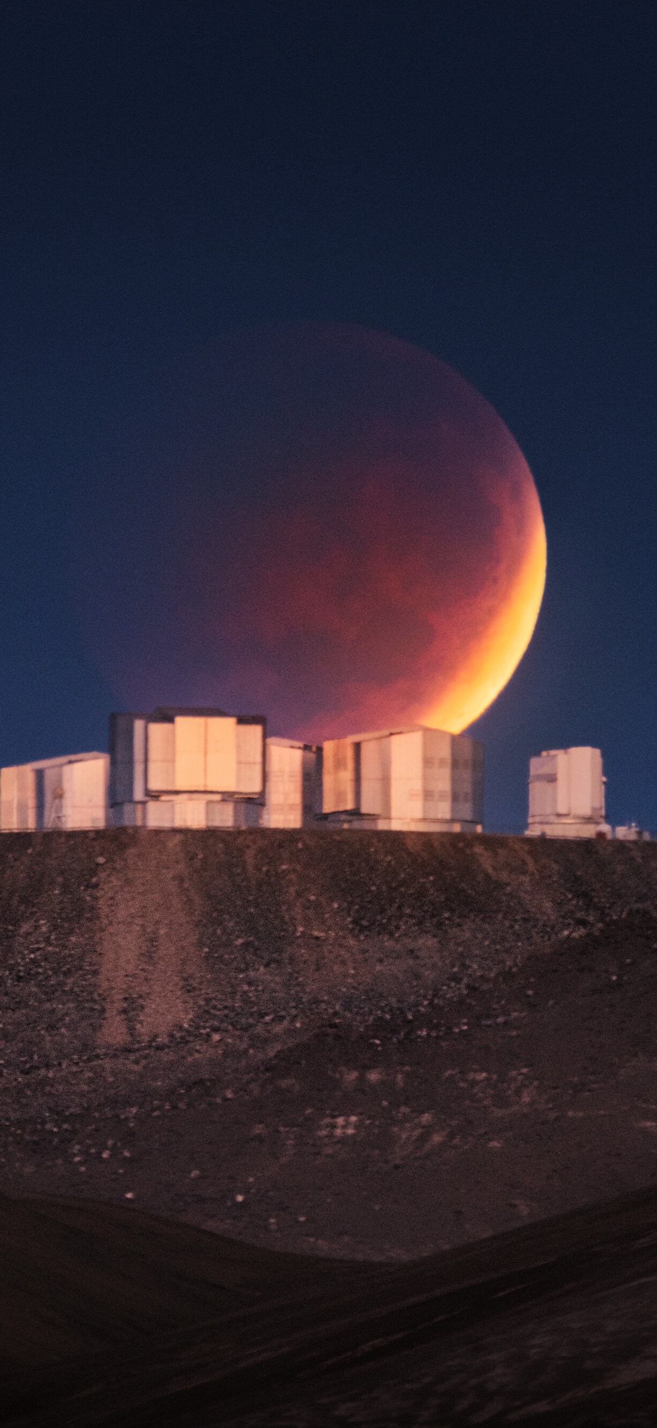 Eclipsed Moon at Paranal