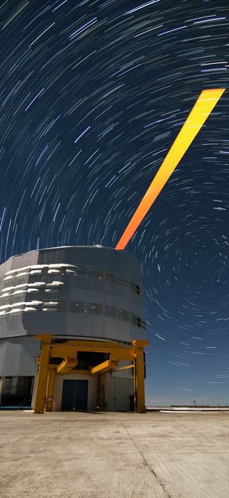 ESO's Paranal Observatory: the VLT's Laser Guide Star and star trails