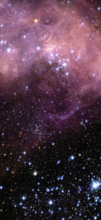 Hubble view of the huge star formation region N11 in the Large Magellanic Cloud