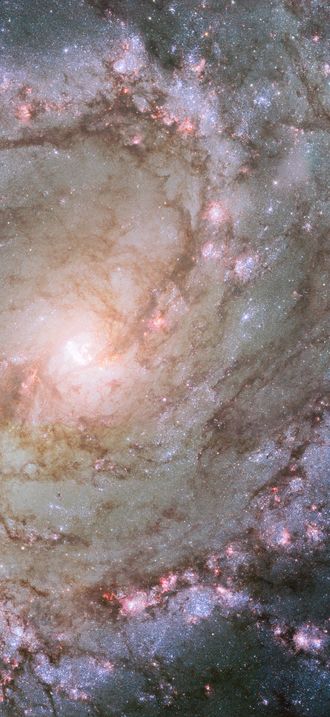 Hubble view of barred spiral galaxy Messier 83