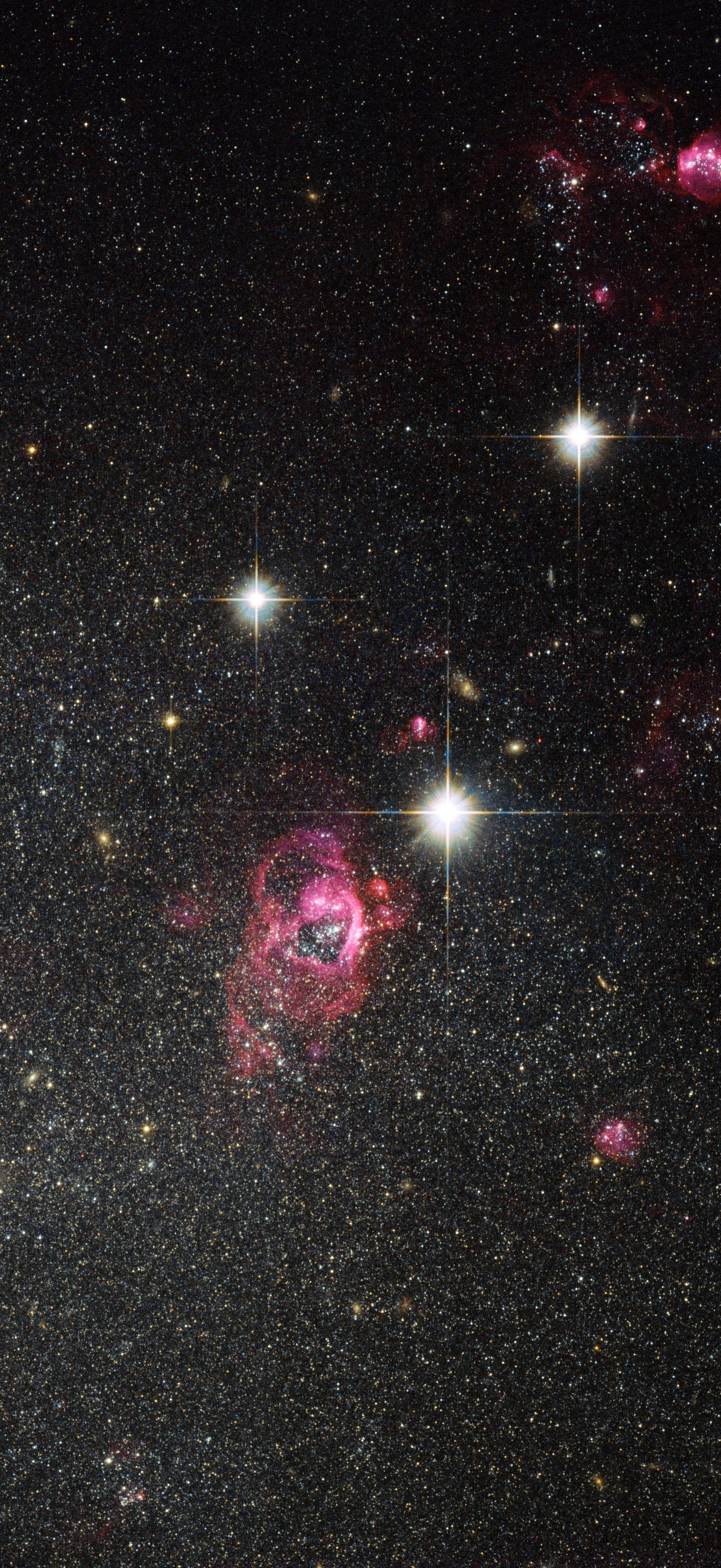 Hubble image of irregular galaxy Holmberg II
