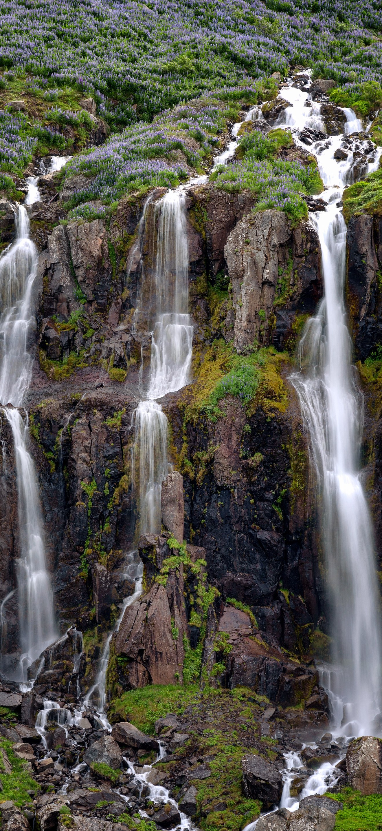 The waterfall in Búðará in Seyðisfjörður, Iceland