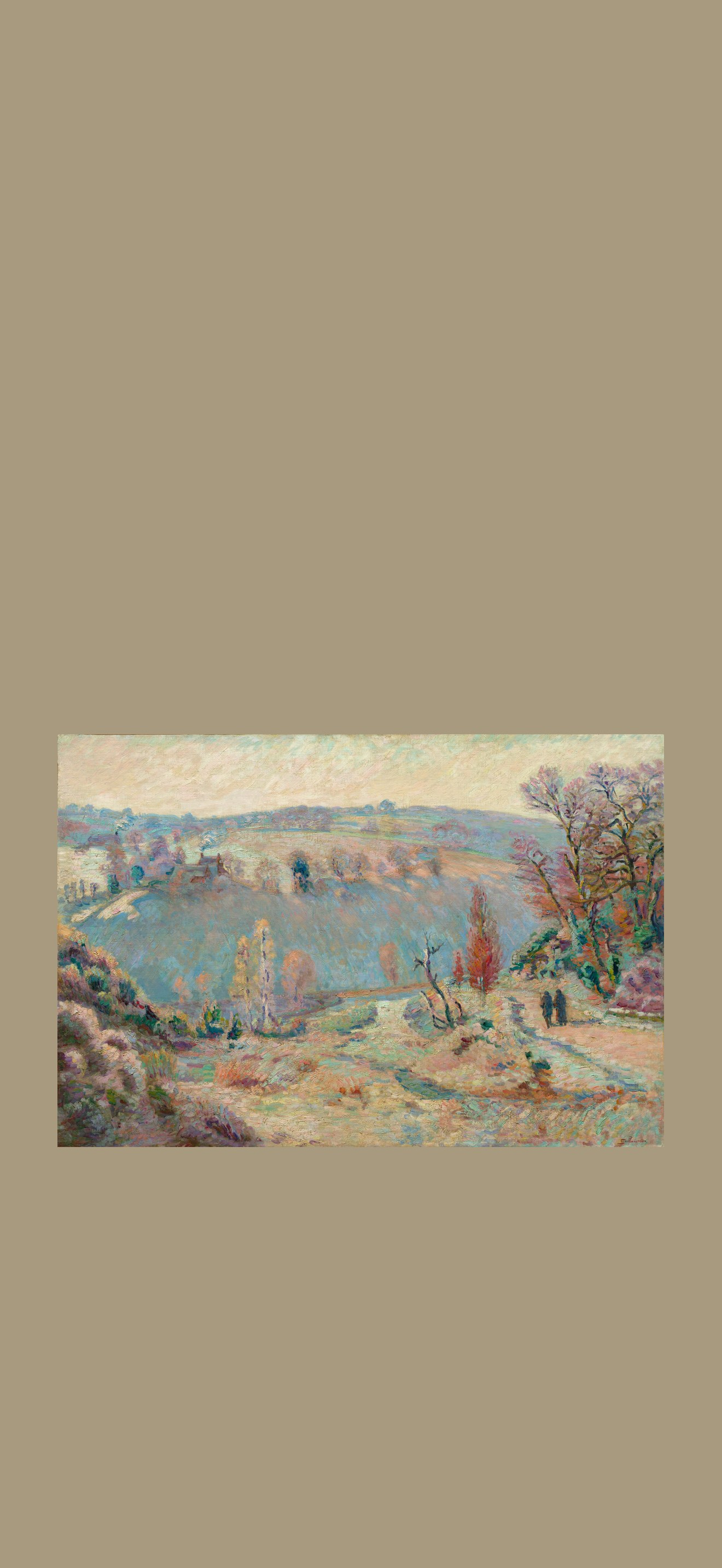 Valley of the Sédelle at Pont Charraud:  White Frost