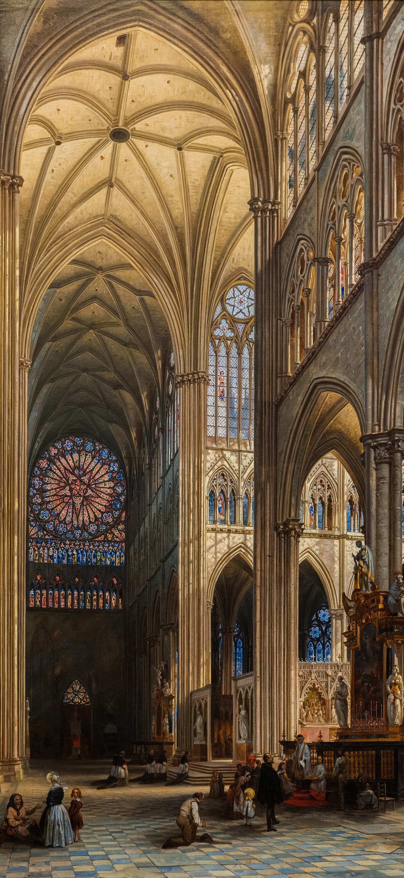 Interior da Catedral de Amiens by Jules Victor Genisson, 1842