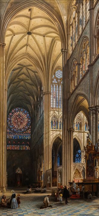 Interior da Catedral de Amiens by Jules Victor Genisson, 1842