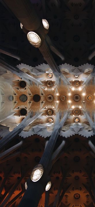 Sagrada Familia ceiling (Unsplash)