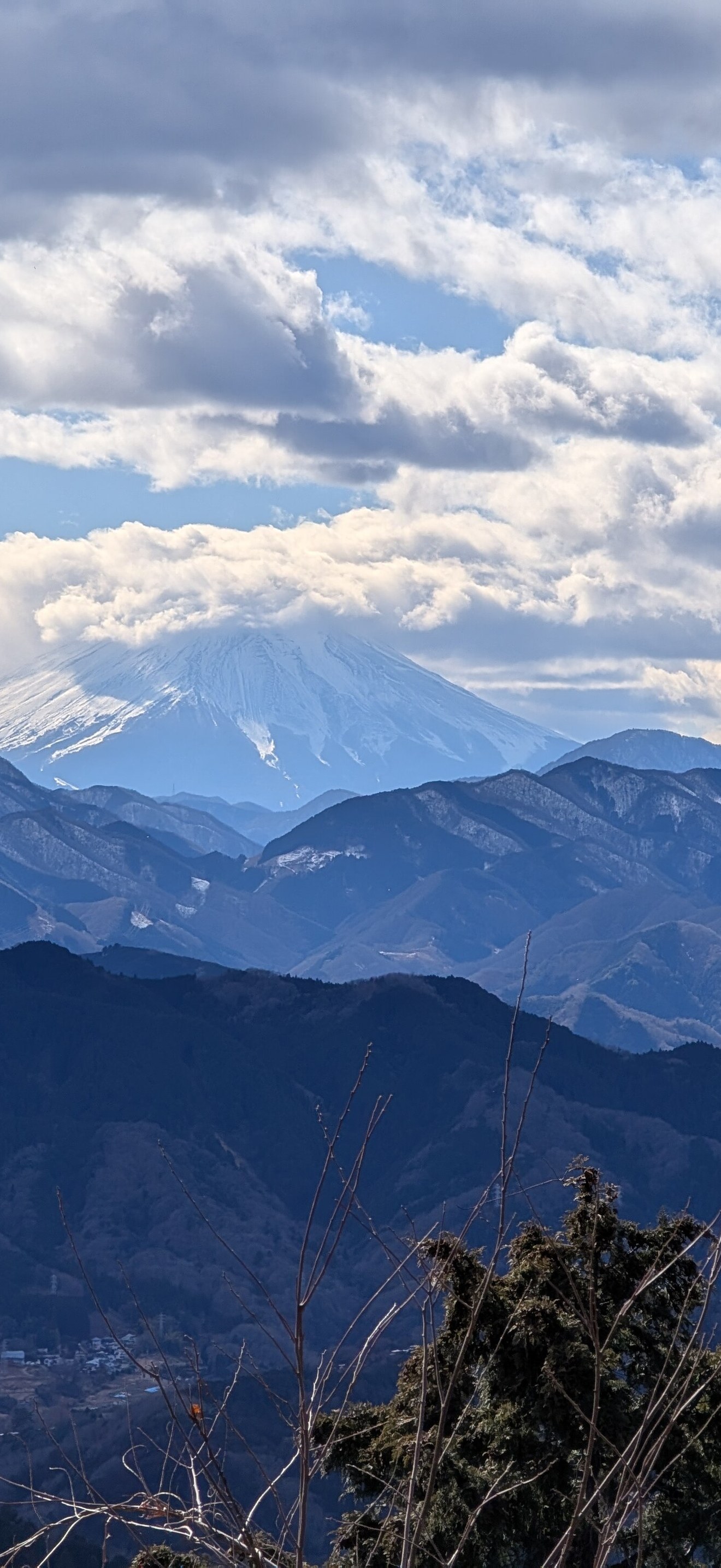 Snowy Mount Fuji from Mount Takao, February 2025