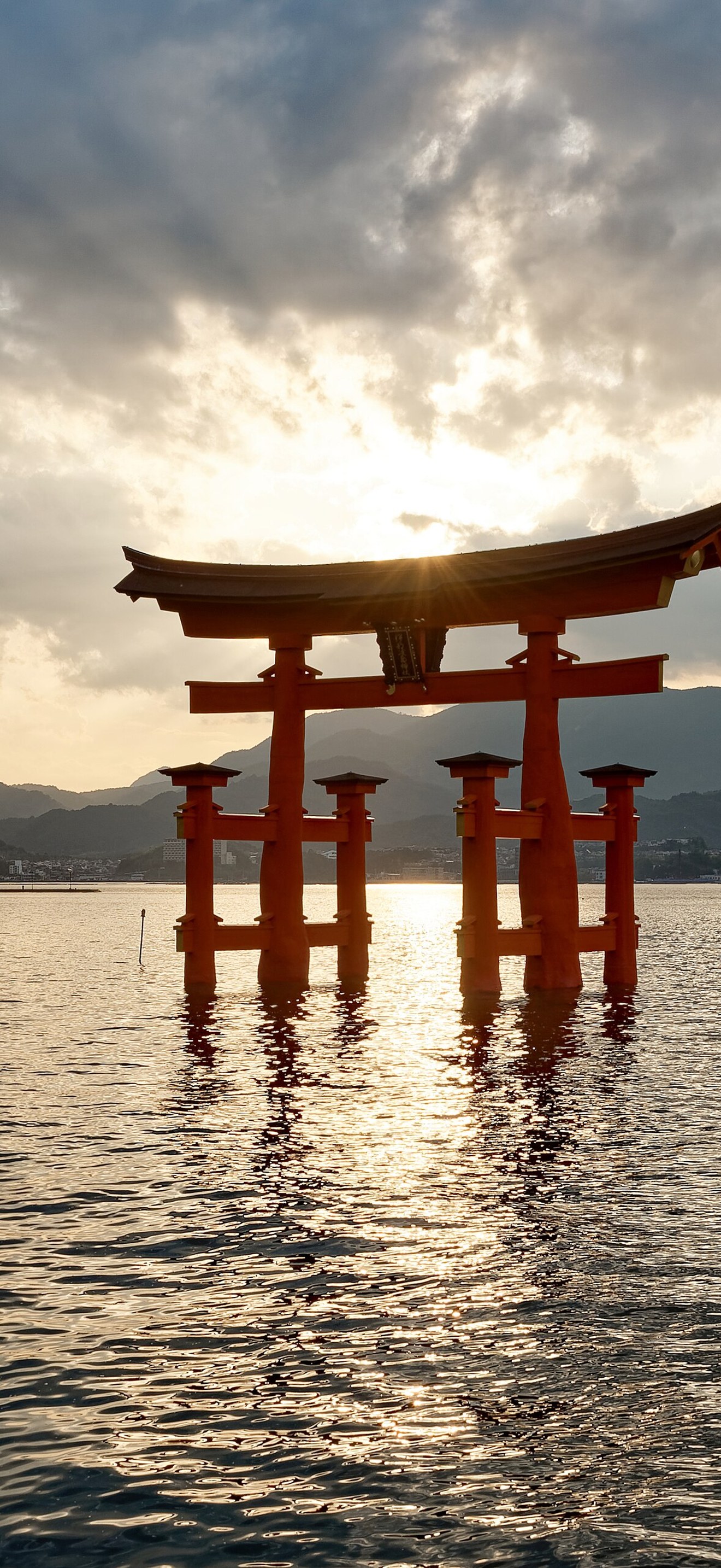 Itsukushima-jinja torii at sunset, Miyajima, Japan