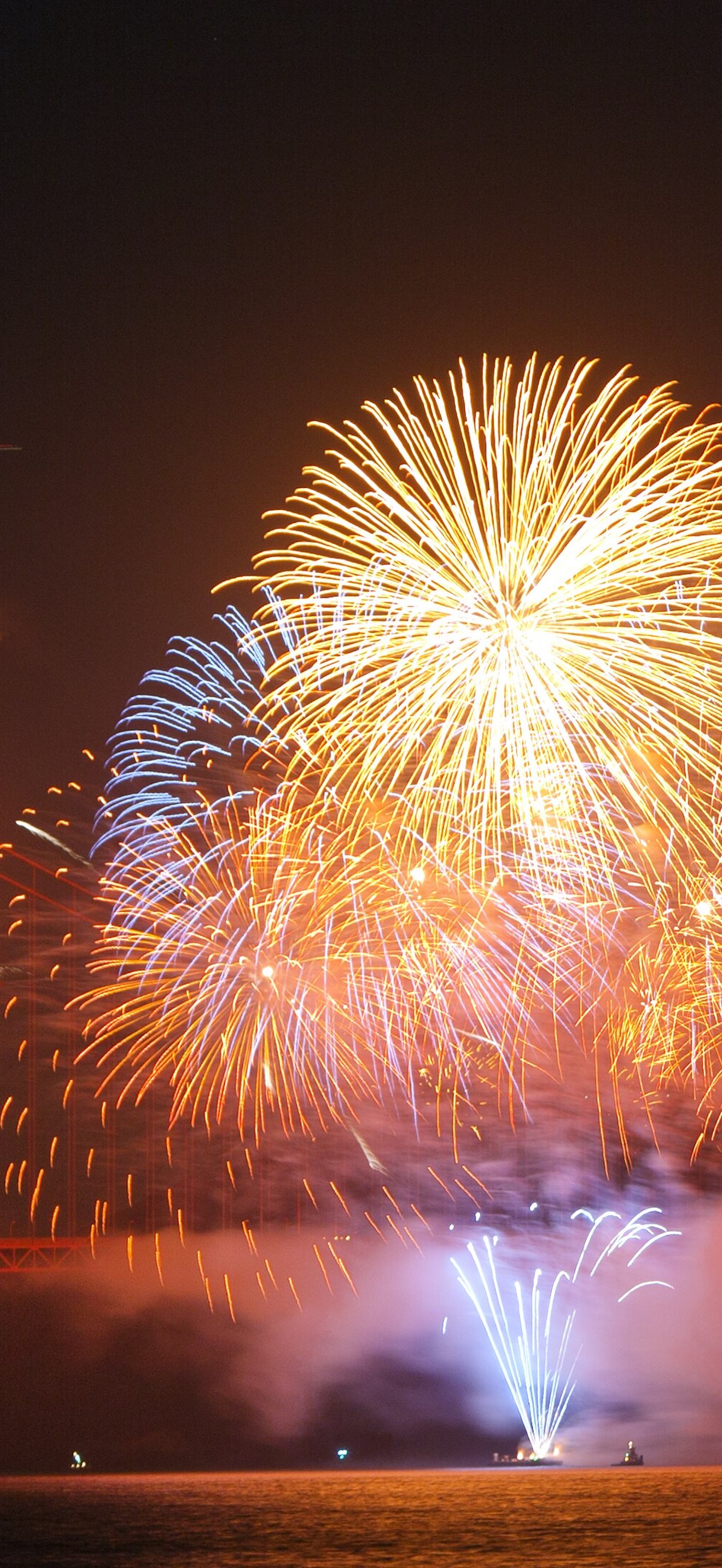 Golden Gate Bridge 75th Anniversary fireworks in San Francisco, California