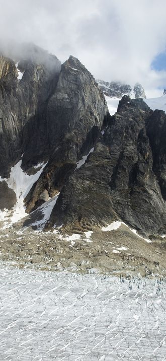 Alpine spires, Ruth Gorge, Denali National Park, Alaska