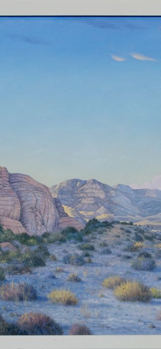 Painting "Red Rock Canyon" on north wall of Jury Assembly Room in Lloyd D. George U.S. Cou