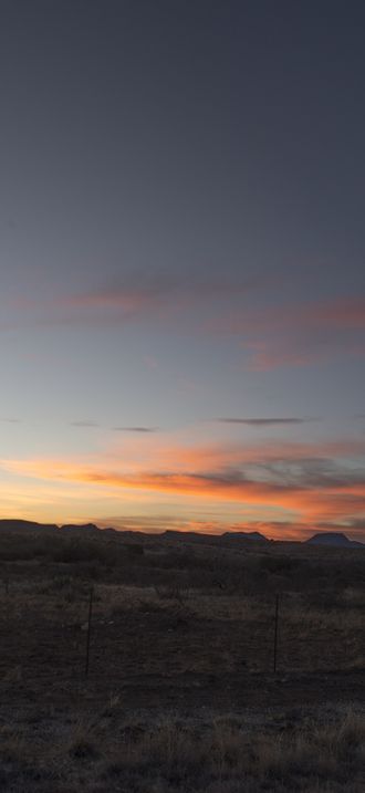 Sunset over the mountains in Brewster County, Texas, south of Alpine