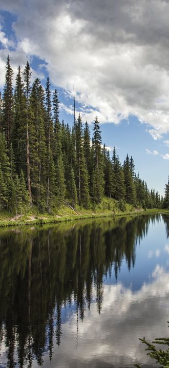 Lake Irene in Rocky Mountain National Park in the Front Range of the spectacular and high