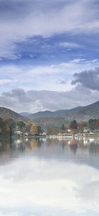 Along Lake Junaluska in North Carolina