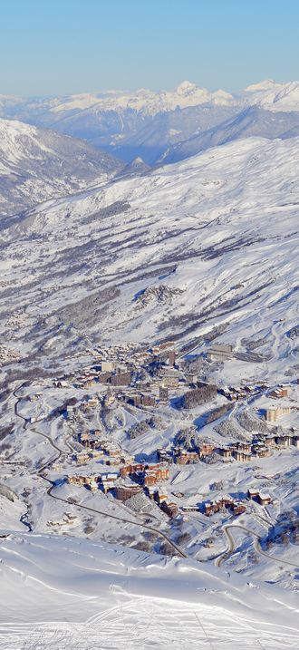Overview of Les Menuires and the Belleville valley