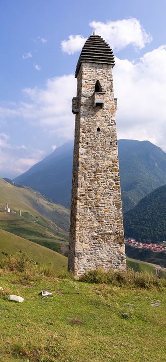 Ingushetia, Russia, Armkhi, Ingush tower