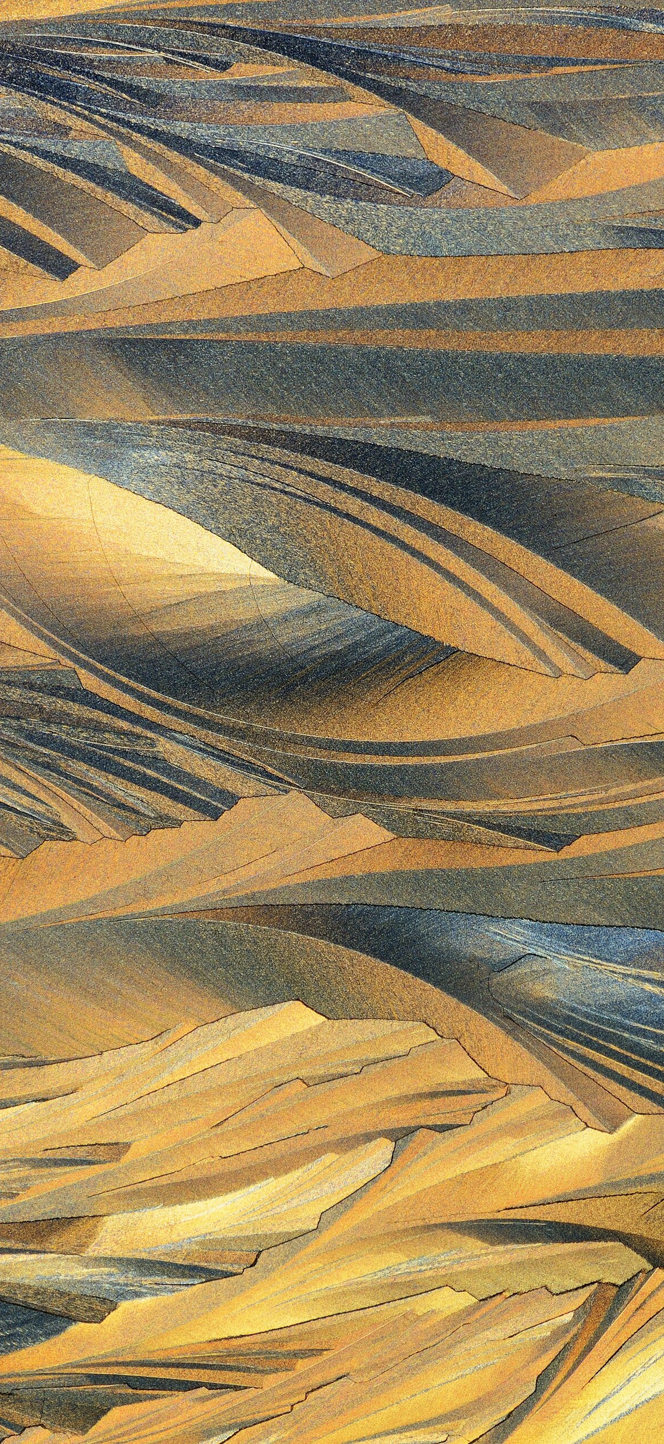 Microscopic image of crystals growing from melted sulfur