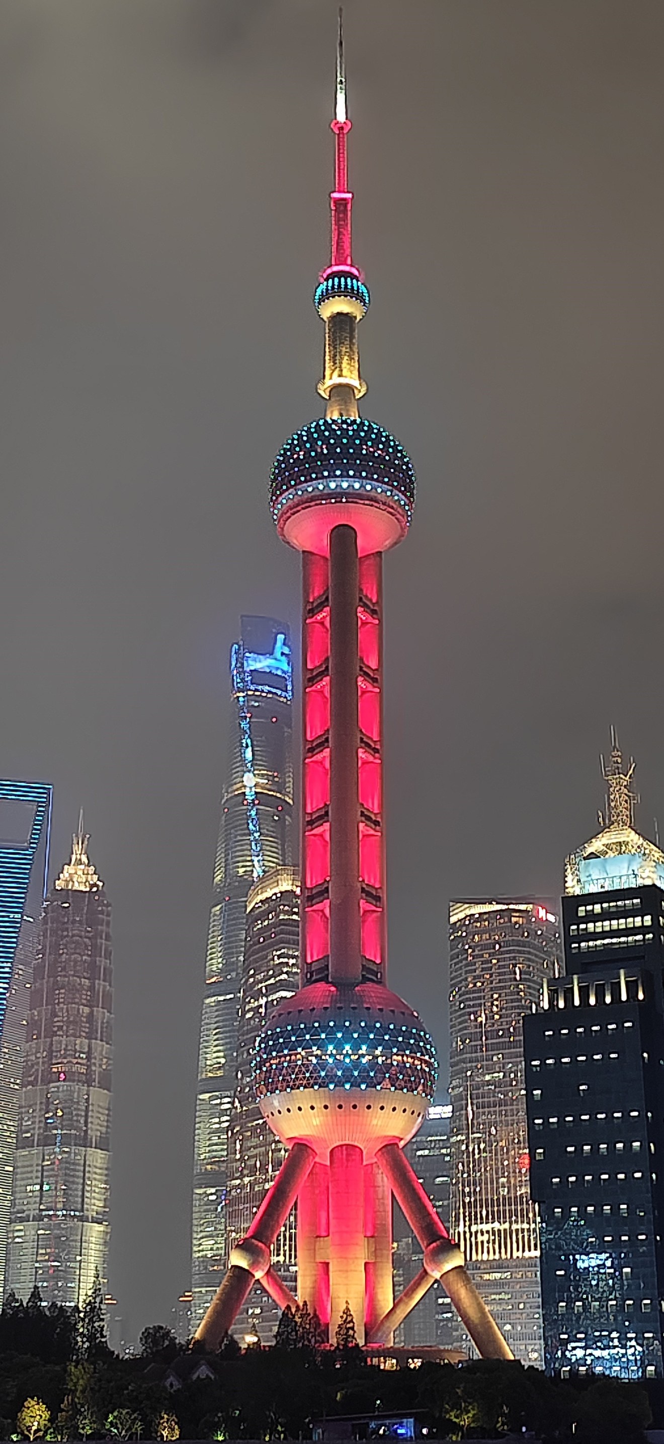Oriental Pearl Tower at night