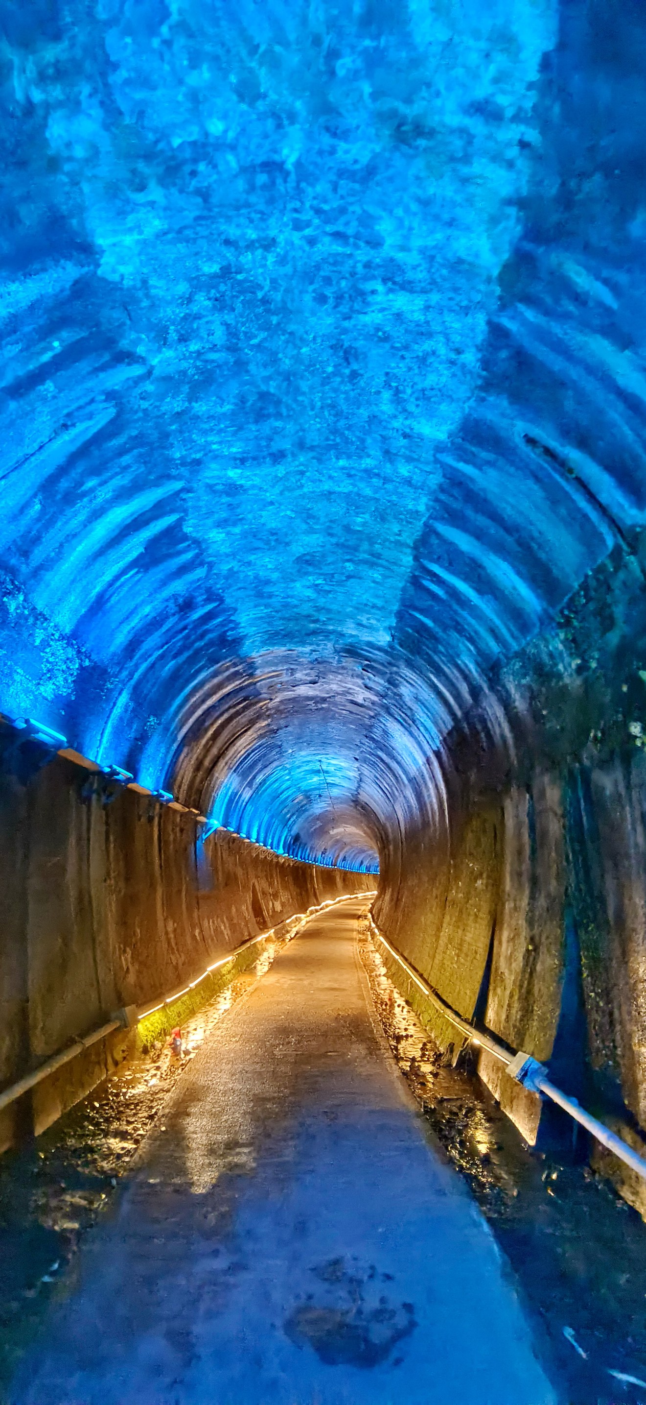 Gongweixu Tunnel, Miaoli Tunnel, illuminated with LED lights (Taiwan)