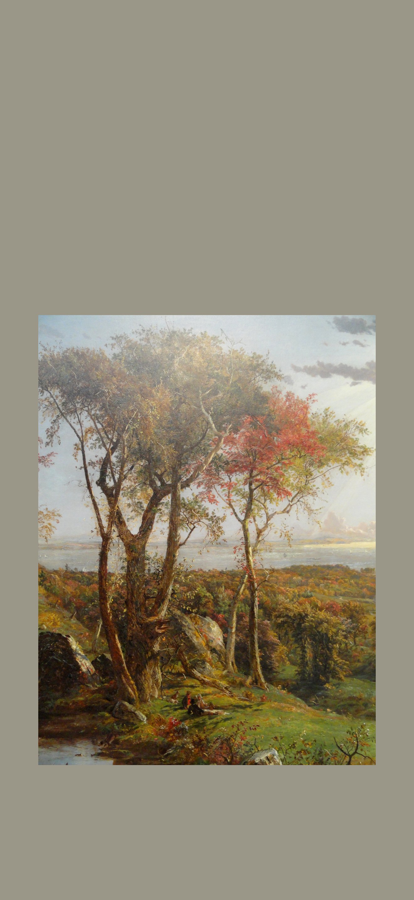 Autumn - On the Hudson River, by Jasper Francis Cropsey, 1860, oil on canvas, view 2 - Nat