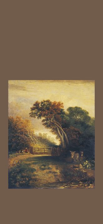 Landscape with Picnickers and Donkeys by a Gate SC